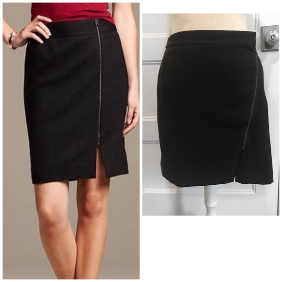 Banana Republic Dresses & Skirts - Banana Republic Black Boucle Side Zip Skirt-4